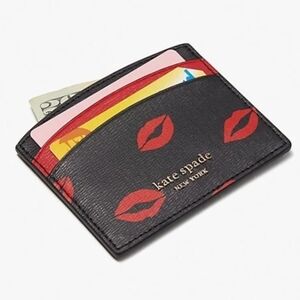 KATE SPADE SPENCER KISSES LIPS CARDHOLDER NWOT